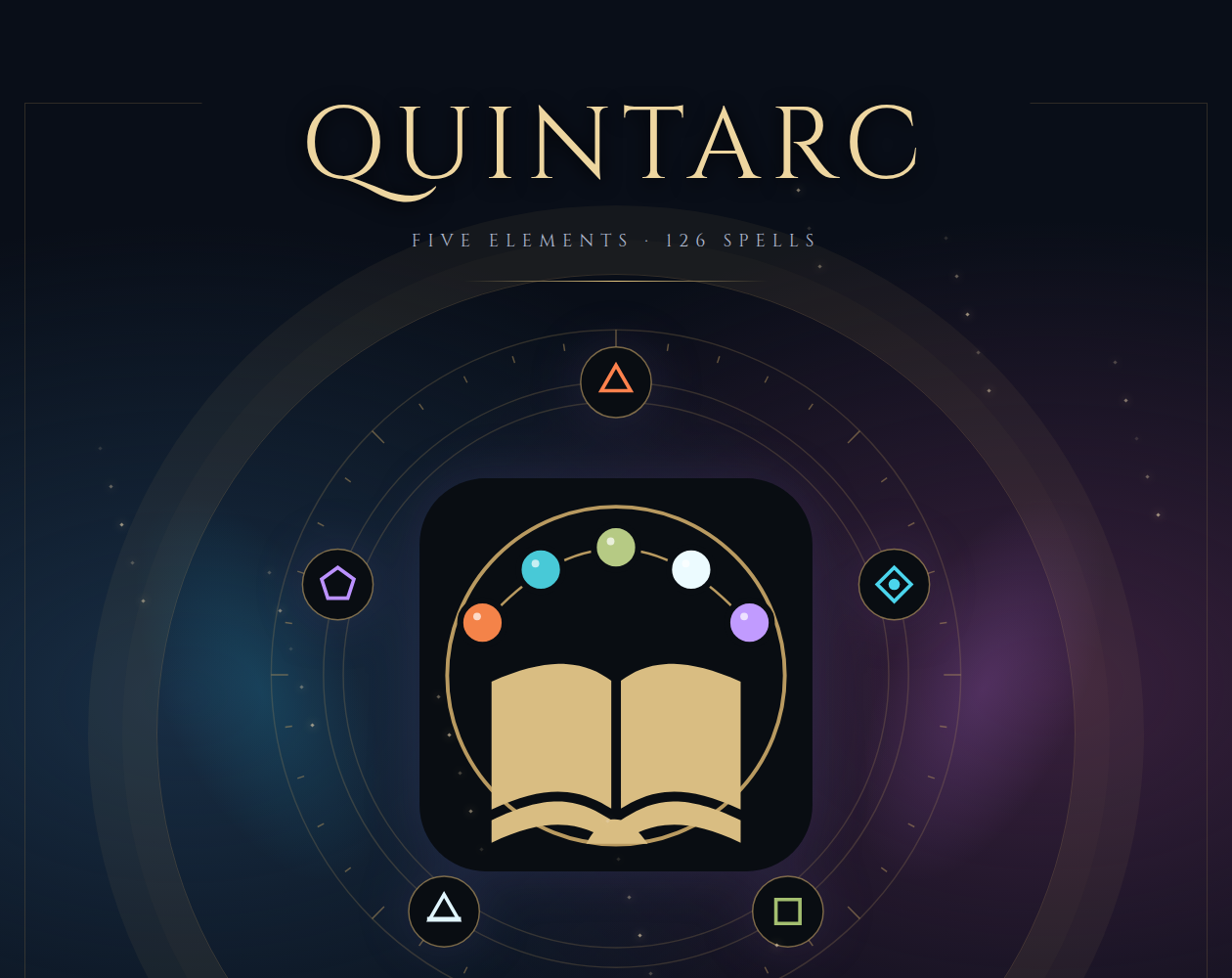 QUINTARC &mdash; Five elements, 126 spells